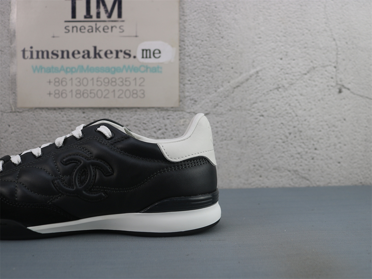 CHANEL 24a Low-Top German Army Trainers Casual Shoes Black